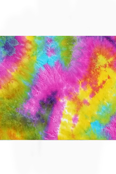 FS-QNYN 時尚面料 扎染面料 扎染布 紮染 手工扎染 彩潑印花 100%滌綸 140g  Z171#  扎 染 t 恤 後面照